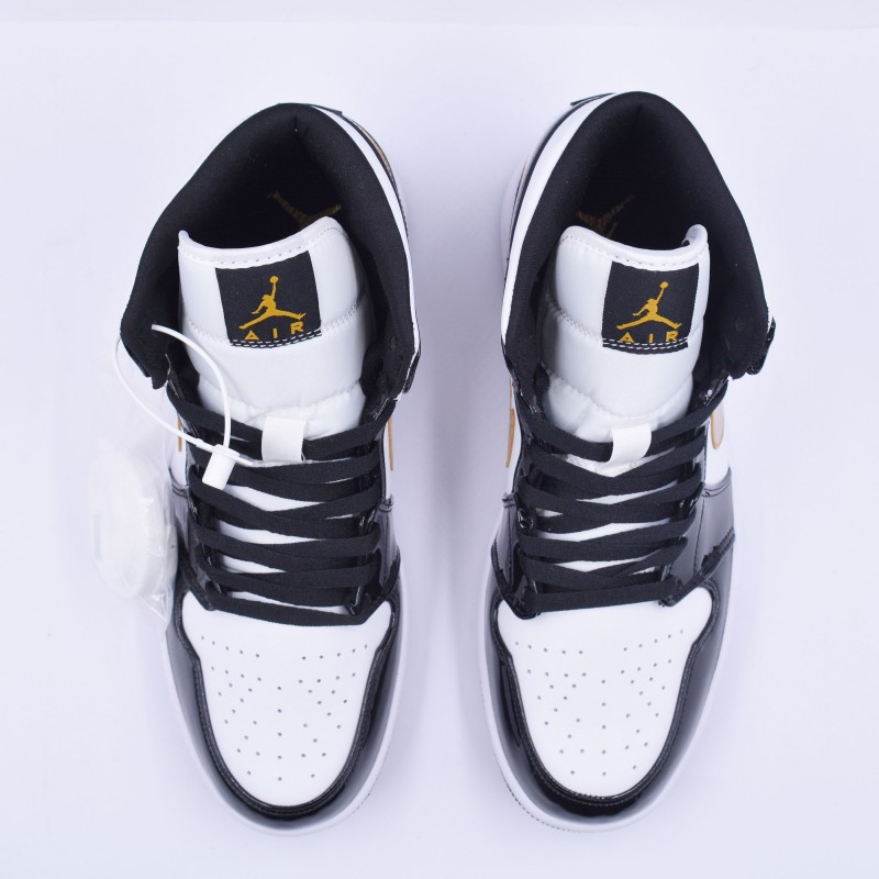 patent leather gold jordan 1